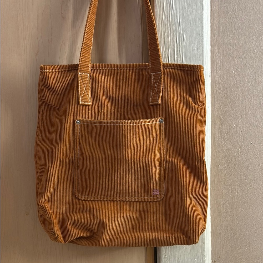 Urban Outfitters Corduroy Tote Bag in Rust Orange